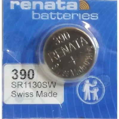 Immagine di Un (1) 390 SR1130SW SB AU Renata Orologio Ossido Argento batterie 1,55 V Confezione in blister