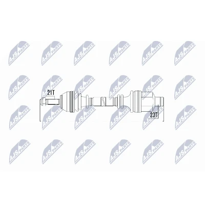 Immagine di NTY NPW RE 014 Albero motore / Semiasse Assale anteriore, anteriore Sx Cambio manuale a 5 marce, RENAULT: CLIO 2, Kangoo I