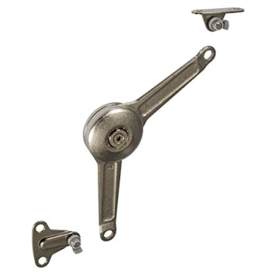 Immagine di Supporto Gedotec ribalta mobile cucina Flap DUO per persiane in legno Altezza otturatore porta flap: 200 500 mm Cerniera acciaio nichelato con patta cassapanche e coperchi mobili 1 set