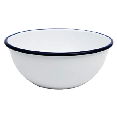 Immagine di 6 x Olympia smaltata pudding Bowl 155mm 5.5 (dia) &quot;piatto in acciaio INOX da cucina