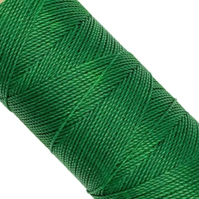 Immagine di Linhasita, rocchetto di filo cerato, Linhasita 100 g, 170 m, 1 mm spessore, in poliestere, macramè, 30 colori. metros / gr Verde