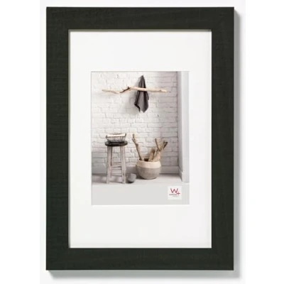Immagine di walther design nero 18 x 24 cm con passe partout, cornice Home in legno HO824B