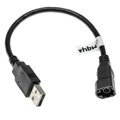 Immagine di vhbw Cavo Adattatore Compatibile con VW Sharan 2 (2010+), T5 Caravelle/Multivan (2005+) Auto, Macchina 4 Pin da Presa autoradio A connettore USB