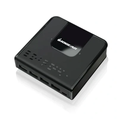 Immagine di IOGEAR Switch USB 3.0 per 2 PC Commutatore in 4 out con Indicatori LED Cavi Tipo B A e Telecomando Compatibile Mac