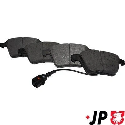 Immagine di JP GROUP 1163607810 Kit pastiglie freno Assale anteriore con segnalatore usura integrato SKODA: Superb II Station Wagon, Hatchback