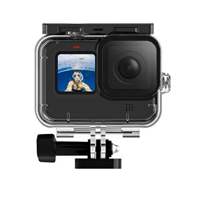 Immagine di TELESIN Custodia Impermeabile per Gopro Hero 11 10 9 Nero, 50 M Subacquea Diving Trasparente Protettiva Shell con Quick Release Mount 11/10/9 Black Action Camera