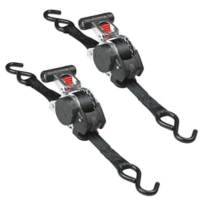 Immagine di Master Lock 3238EURDAT Cinghie di Fissaggio con Moschettone, Nero, Set 2, 3 m x 25 mm