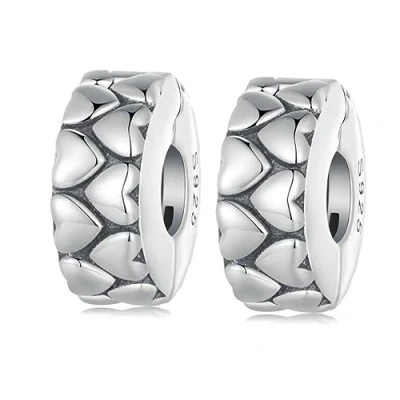 Immagine di Charm a clip per braccialetti distanziatori da donna in argento Sterling con Stopper Charms Pandora, Silicone