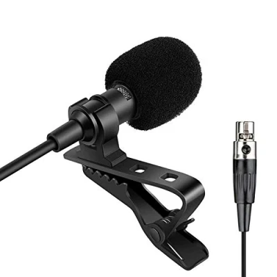 Immagine di Sujeetec Microfono lavalier a bavero Compatibile con Shure Trasmettitore Wireless Unidirezionale Condensatore Spina Mini XLR TA4F