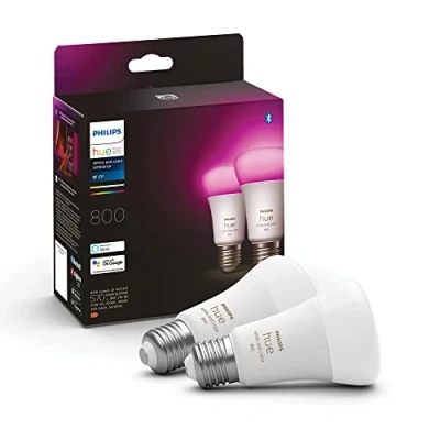 Immagine di Philips Lighting Hue Lampadina LED 871951432836500 ERP: F (A G) White &amp; Col. Amb. E27 Doppelpack 2x570lm 60W 9 W Da bianco caldo a freddo