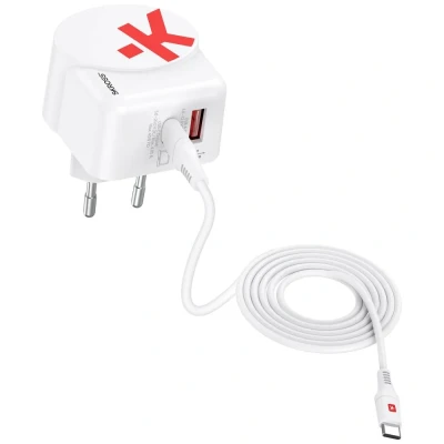 Immagine di Skross Euro USB Charger AC45PD + C cable Caricatore 45 W Ambiente interno, Presa di Corrente uscita max. 4.05 A Num. uscite: 2 x
