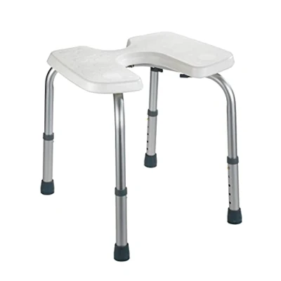 Immagine di WENKO Sgabello doccia Secura, regolabile in altezza per con apertura igienica, portata 120 kg Bianco