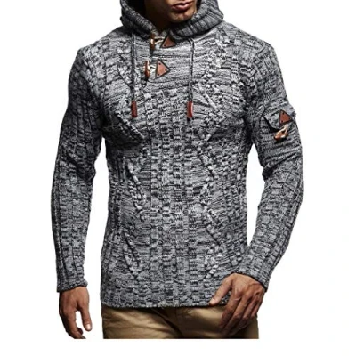 Immagine di Leif Nelson Maglione con Cappuccio Uomo Nero/Invernale Alta qualità Regolare, Ideale per Casual e Business, Manica Lunga Taglia XL