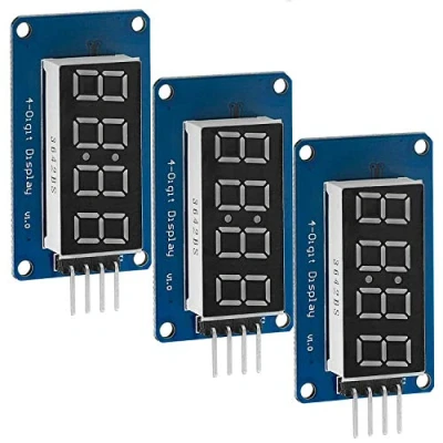 Immagine di AZDelivery 3 x 4 Bit Tubo Digitale LED 7 Segmenti Modulo Display con Clock compatibile TM1637 Arduino E Raspberry Pi incluso un Book!