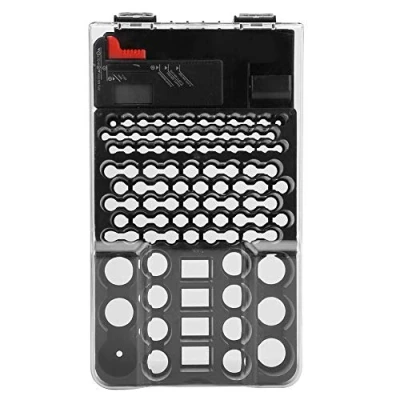 Immagine di Organizer per Batterie Portatile da 104 Griglie Contenitore Batteria Custodia con Tester AA, AAA, C, D e 9V