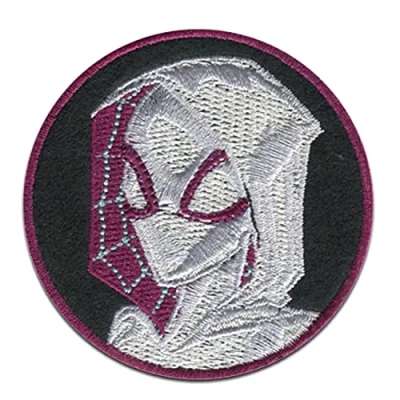 Immagine di Marvel © Spiderman Comic Miles Morales rotondo Toppe termoadesive Patch Toppa ricamate, misura: 6,1 x cm