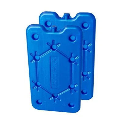 Immagine di ToCi Set di 2 batterie refrigeranti da 400 ml ciascuna, elementi raffreddamento blu piatti per borsa termica o frigo, frigo refrigerante, sottile, extra piatta, cuscinetti