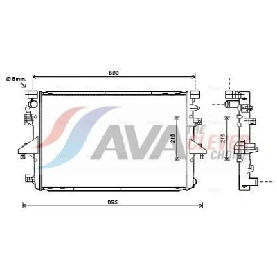 Immagine di PRASCO VNA2317 Radiatore motore Alluminio 710 470 28 Alette di raffreddamento saldate VOLKSWAGEN: Transporter 5, 5 Bus