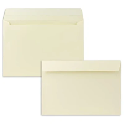 Immagine di 75 buste per lettere, formato DIN C5, 16,2 x 22,9 cm, con chiusura adesiva, grandi inviti e biglietti di compleanno o matrimonio