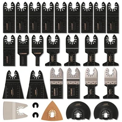 Immagine di CGBOOM 28 pezzi oscillanti lama universale per fein multimaster, Dremel, Bosch, Makita, Dewalt e altro ancora