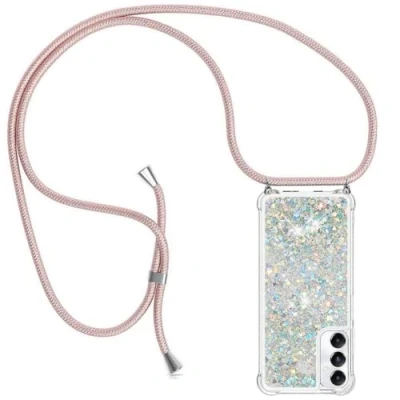 Immagine di YuhooTech Custodia con Cordino per Samsung Galaxy A05S, Liquid Quicksand Cover Collana Practical Stylish, Trasparente Silicone Glitter Liquido Antiscivolo Case Cellulare Girocollo