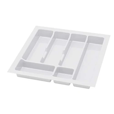 Immagine di ALUSFERA Portaposate da Cassetto 50cm Universale Organizer Cassetti Cucina Porta Posate Divisori per Durevole 430x430mm Bianco