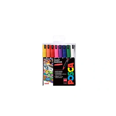 Immagine di Posca 153544845 Set Marcatore a Tempera Base d&#039;Acqua, 0.7 mm, 16 Pezzi
