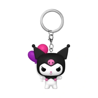 Immagine di Funko, Portachiavi, Hello Kitty présentoir porte clés Pocket POP! Viny Kuromi(BLN) 4 cm (12), Multicolore
