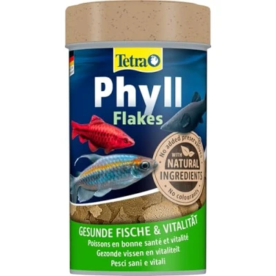 Immagine di Tetra Phyll Main Food for all Herbivorous Ornamental Fish Alimento Completo per Pesci, 100 ml, 20 g (1er Pack), unità