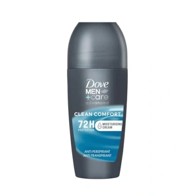Immagine di Dove Men+Care avanzato, deodorante roll On Clean Comfort anti traspirazione, protegge 72 ore dall&#039;odore del corpo e dal sudore, 50 ml, 6 pezzi
