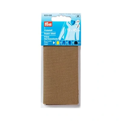 Immagine di Prym Foglio di Riparazione CO 12x45 cm Marrone, Cotone, 45 x 12 cm, Braun, 1 Stück, 5 unità