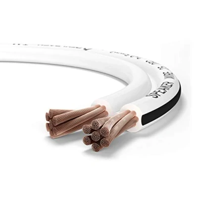Immagine di Oehlbach Speaker Wire SP 25 cavo per altoparlanti stereo HI FI, con OFC (rame senza ossigeno) 2x2,5 mm² mini a bobina bianco 20m