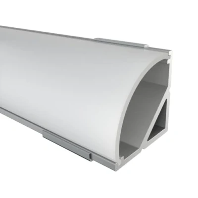 Immagine di Profilo angolare in alluminio anodizzato per strisce LED da 16 mm (ad esempio Philips Hue LED) con copertura opale 100 cm Spree