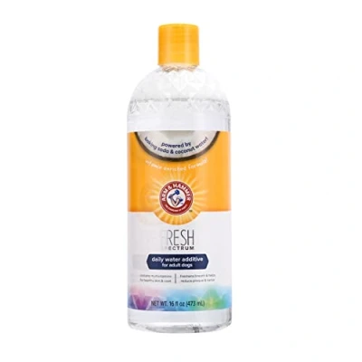 Immagine di ARM &amp; HAMMER Fresh Spectrum Collutorio per cani al cocco e menta La migliore igiene orale il cane, rimuove placca tartaro, pulisce denti gengive senza spazzolare (473 ml)