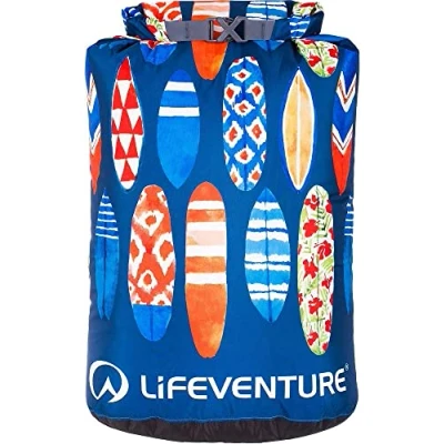 Immagine di Lifeventure 100 Percent Waterproof 25l Dry Bag with Surfboards Print, Ideal for Paddleboarding, Kayaking, Swimming, Beach And More, Sacchetto Asciutto Unisex Adulto, Tavole da Surf, 15 Litri