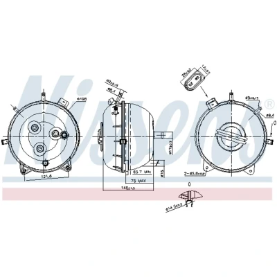 Immagine di NISSENS 996134 Vaschetta Radiatore 1,3 con calotta/coperchio, sensore VOLKSWAGEN: Multivan 5 (7HM, Transporter Bus,