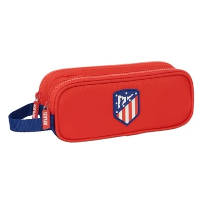 Immagine di Safta ATLETICO DE MADRID astuccio doppio bambino, per bambini, ideale bambini in età scolastica, comodo e versatile, qualità resistenza, 21 x 6 8 cm, colore: Rosso/blu,
