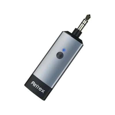 Immagine di Airfrex Ricevitore Bluetooth 4.1, Audio Auto Adattatore Wireless con Microfono Incorporato e 3,5 mm Jack per Cuffie Altoparlanti HI FI Sistemi