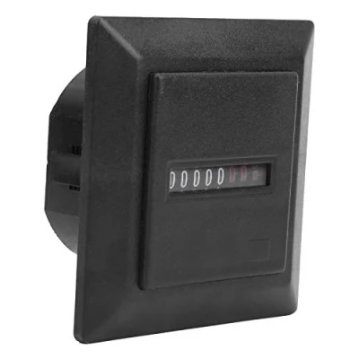Immagine di Contaore con display digitale AC 220 240V 0,3W Contatore orario ad alta precisione Strumenti timer per cronometraggio industriale standard, macchinari di ingegneria, automobili
