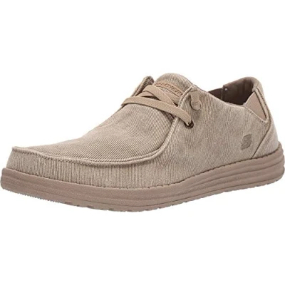 Immagine di Skechers Melson Raymon Canvas Slip on, Mocassino Uomo, Tortora, 45.5 EU
