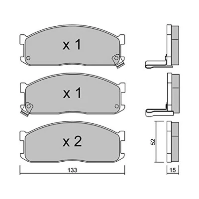 Immagine di METELLI 22 0232 1 Kit pastiglie freno con segnalatore acustico usura