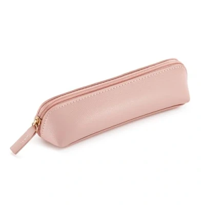 Immagine di Miquelrius astuccio ovale, 1 scomparto, dimensioni 190 x 55 30 mm, materiale esterno e maniglia in finta pelle pelle, chiusura zip, colore Rosa, MR19204 PORTATODO