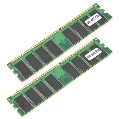 Immagine di 2 pezzi di memoria DDR, 400 Mhz 1 GB 184 pin progettata per computer desktop DDR PC 3200, modulo a 16 grani bifacciale completamente compatibile, aggiornamento