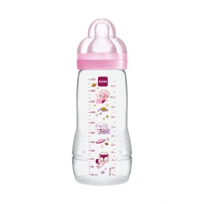 Immagine di Istruzioni in Lingua Straniera Mam Biberon Seconda Età, 330 Ml, da 6 Mesi, Flusso Tettarella X, Rosa, Modelli/Colori Assortiti, 1 Pezzo