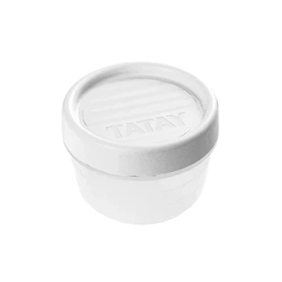 Immagine di TATAY Contenitore per alimenti con chiusura a vite, 0,2 L, in Plastica, 8,5 x 6 cm, bianco, 0.2L