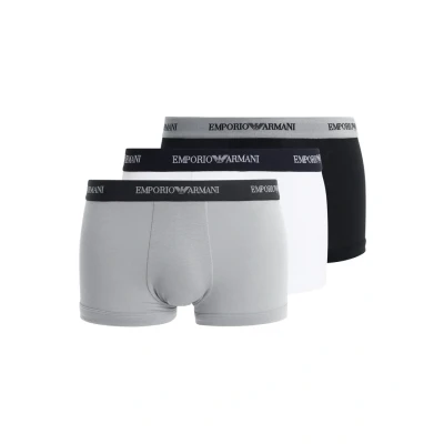 Immagine di Emporio Armani Stretch Trunk 3 PACK Culotte, Uomo, Taglia: Large, Grey/black/white