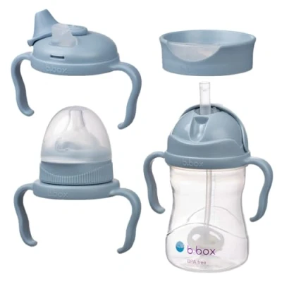 Immagine di b.box Confezione risparmio da bottiglia a tazza, Ocean, capacità 240 ml (confezione 4)