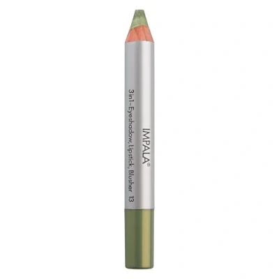 Immagine di Impala Matita Jumbo 3 in 1 Colore 13 Verde Oro Ombretto, Rossetto e Blush Texture Liscia di Lunga Durata Intenso