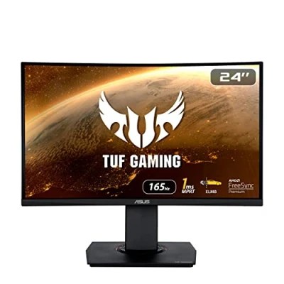 Immagine di Asus TUF Gaming VG24VQR Curved Monitor 23.6 inch Full HD (1920 x 1080), 165Hz, Extreme Low Motion Blur™, FreeSync™ Premium, 1ms (MPRT), Shadow Boost