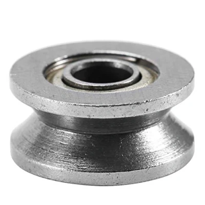 Immagine di Cuscinetto a Sfere con scanalatura V 10 Pezzi Puleggia in Acciaio al Carbonio V624ZZ per Sistema di Movimento lineare su Binario 4 * 13 6mm